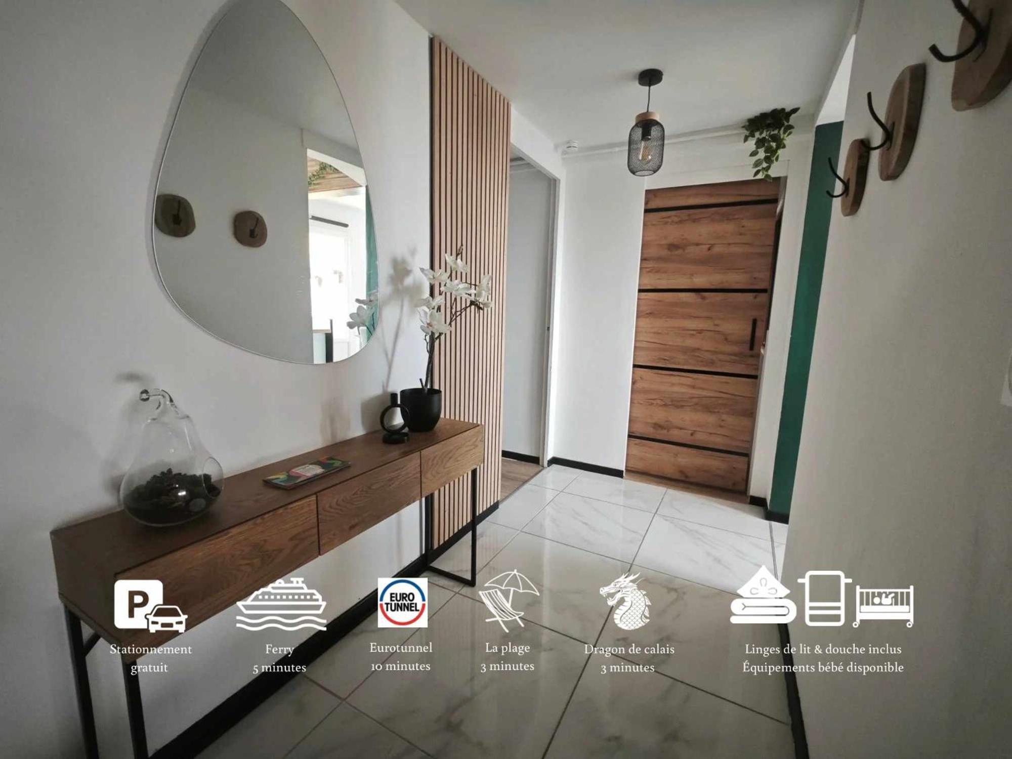 Calais Plage-Gare Appartement Elegant Tout Equipe エクステリア 写真